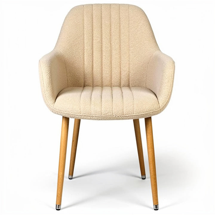 **Technische titel in het Nederlands: Elegante stoffen stoel met houten poten**